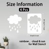 INFUNLY 4pcs Rainbow Wall Stencils for Painting Sun Cloud 11.7x8.3