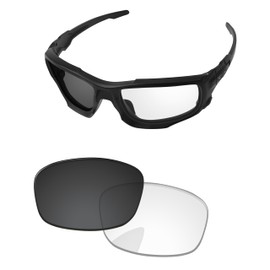 PapaViva Replacement Lenses for Oakley Si Ballistic Shocktube OO9329 Sunglass Eclipse Gray Photochromic Non-polarized