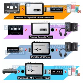 Unbranded 4-In-1 Cassette To MP3 Player Tape Recorder Analog Audio To MP3 Recorder