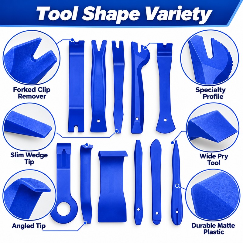 5/11/19-Piece Car Trim Removal Tool Set – Clip Pliers, Fastener