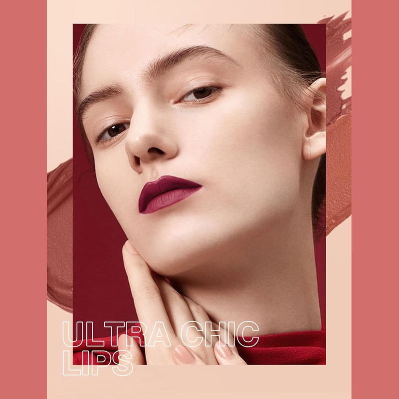 Set EnMart de 12 Labiales Líquidos Mate y Delineadores: Larga