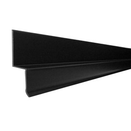 Fassadenprofile Studded Strip End Profile, Studded Sheet, Wall Protection 1 m, 1 Piece, Black, Base Profile, Cover Profile for Nub Film