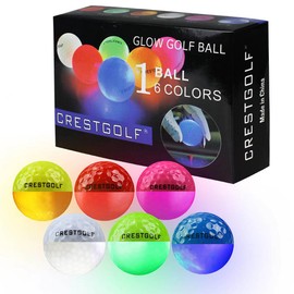 6 Pcs LED Light up Golf Balls Night Gifts for Kids and Adults