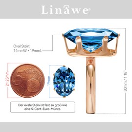 Linawe Women's Rings, False Diamond Moissanite Ring, Adjustable, Large Finger Ring, Women, Copper Rings Available in Three Gold, Rose Gold and Silver Tones, Glass Rhinestone Glass stone, Created