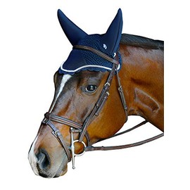 Plughz Horse Sound Off Ear Net, Soundless Bonnet (Navy)