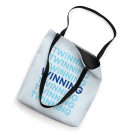 Twinning Winning Blue Twins Shopping Diaper Bag for Twins Tote Bag