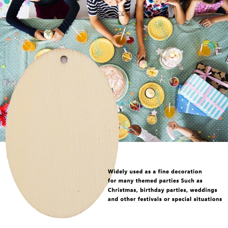 Wood Ornament Pieces Unfinished Wood Blank Earrings DIY Hand‑made Craft