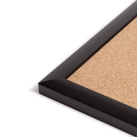 U Brands Cork Bulletin Board, 23 x 35 Inches, Black Wood Frame, Quatrefoil Fashion Design Print (306U00-01)