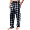 IZOD mens Micro Sueded Fleece Sleep Pajama Pant, Black Plaid,