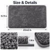 Rounded Thickened Bathroom Floor Mat, Plush Absorbent Bath Rug with