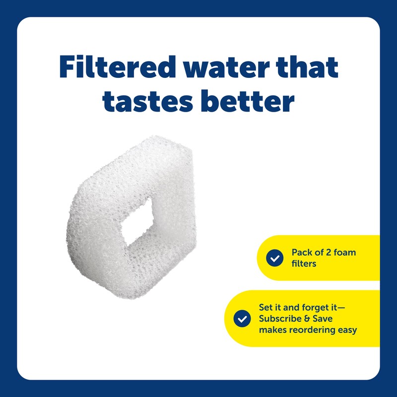PetSafe Drinkwell Replacement Foam Filters - Improves Water Cleanliness -