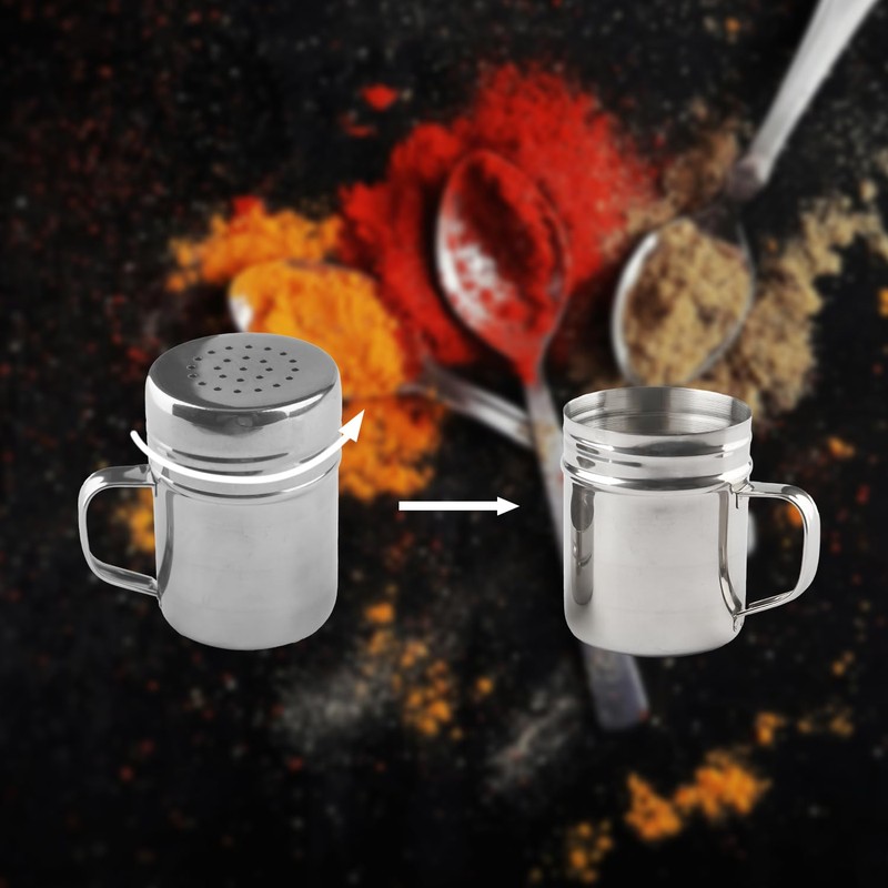Thyonta Stainless Steel Powder Shaker with Handle and Dustproof Lid