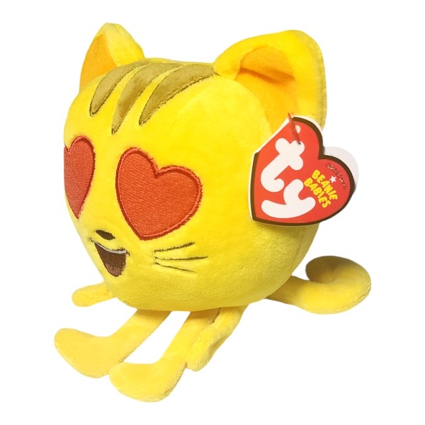 Ty Beanie Baby 6" CAT WITH HEART EYES from the