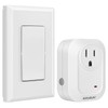 SURAIELEC Wireless Wall Switch Remote Control Outlet, No Wiring Needed,