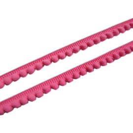 YYCRAFT 20 Yards 3/8" Wide Tiny Pom Pom Ball Fringe Trim DIY Craft Sewing Accessory for Home Curtain Clothes Pillow Decoration(pom Size 5mm,Bubble Pink)