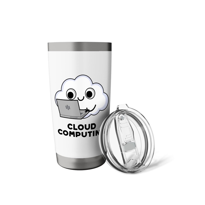 Cloud Computing Funny Weather Pun Stainless Steel Insulated Tumbler