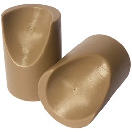 8 Beige Folding Chair V-Tip Stabilizer Caps, 7/8 Inch ID - Heavy Duty Nylon End Caps, Non-Marring Round Top of Leg Protectors, Compatible Replacement Stability Plugs for Metal & Padded Folding Chairs