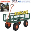 Heavy Duty 500Lbs Garden Cart Utility Wagon 180° Handle 10"
