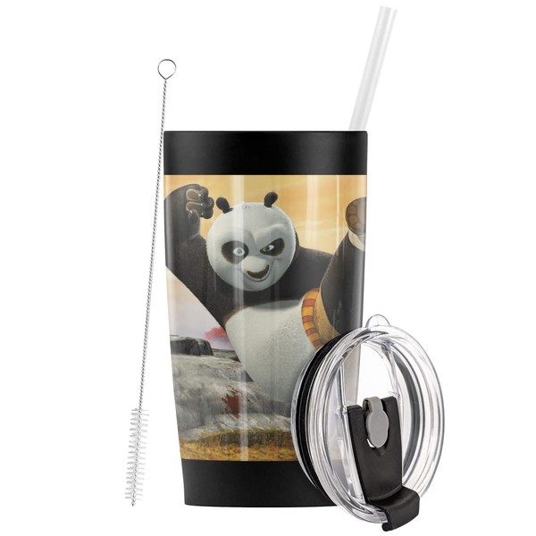 Logovision Kung Fu Panda OFFICIAL Po Kick Stainless Steel Tumbler