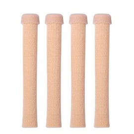 Softior 4 Pack—23” Fabric Sleeve Toe Protector Tubes with Gel Lining for Hammertoe Corn Blister