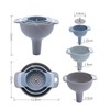 4-Piece Plastic Funnel Set with Removable Strainer Insert Funnel Kitchen