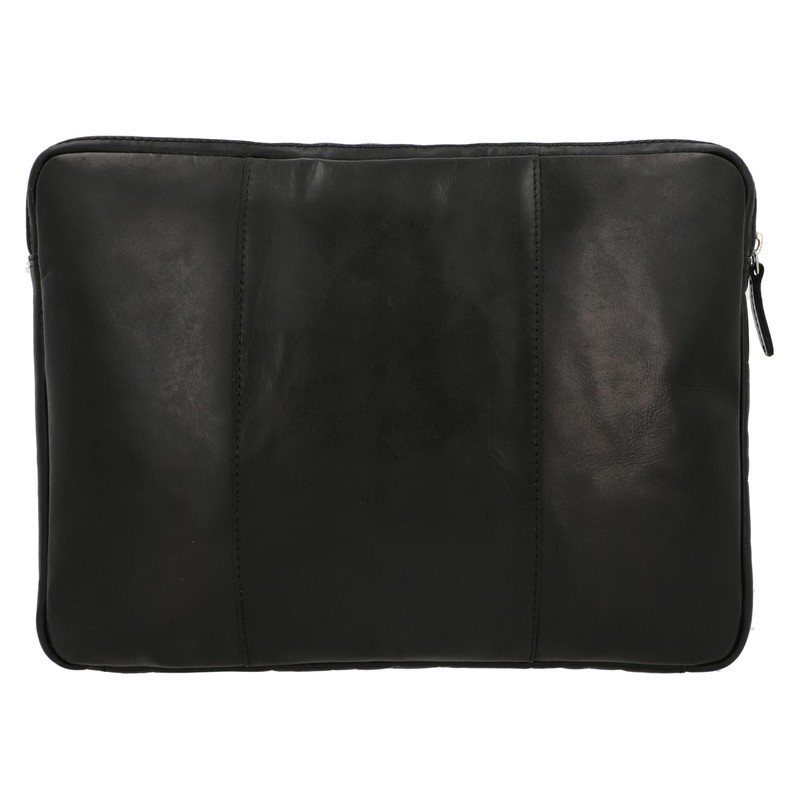 Gusti Austi Vegetable Tanned Laptop Case Leather Black Leather, black