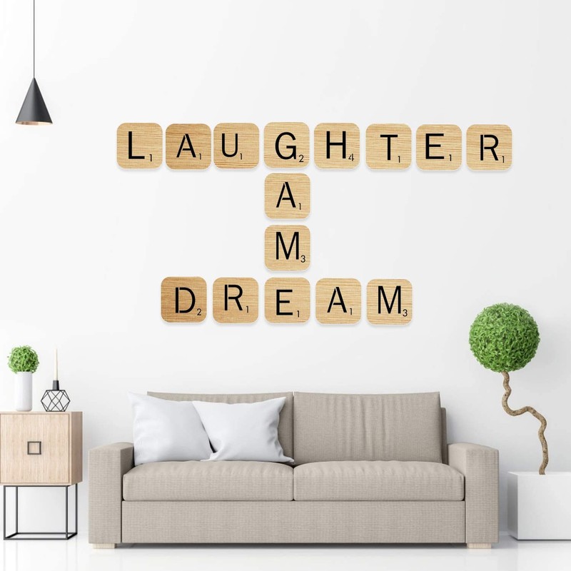 26pcs Scrabble Letters Stencil, Reusable Scrabble Letters for Wall Decor,