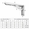 2 Pack 12" Folding Shelf Brackets Wall Mounted Heavy Duty