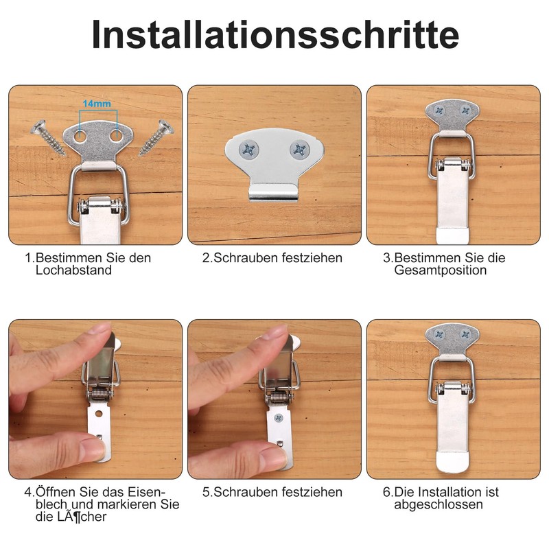 11 Pcs Spring Loaded Toggle Latches, Stainless Steel Toggle Latches