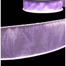 1 Pcs 1 1/2"W Solid Sheer Wired Ribbon Lavender Pastel Easter Purple Color 10 Yards, Ribbon for Gift Wrapping | #AA120RK