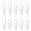 10 Pieces Hanging Laundry Hooks Clip Plastic Swivel Hanging Towel