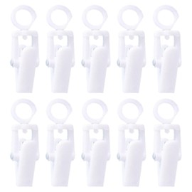 10 Pieces Hanging Laundry Hooks Clip Plastic Swivel Hanging Towel Clips Strong Clips With Hanger Hook For Curtain Plastic Towel Clip Hat Clip