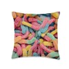 Cute Candy Theme for Kids Rainbow Sour Gummy Worms Throw