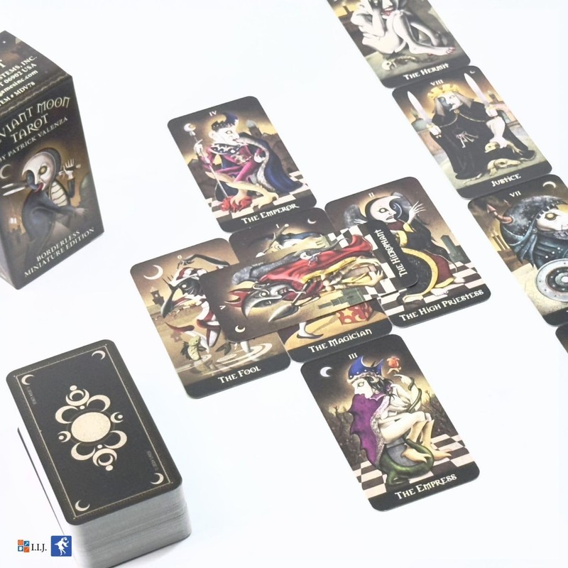 I.I.J Tarot Cards, 78 Cards, Tarot Mini Size, Divination Telling,