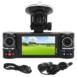 Driving Recorder Rotatable Dual Lens Car DVR Vehicle Recorder with LED Night Vision Light