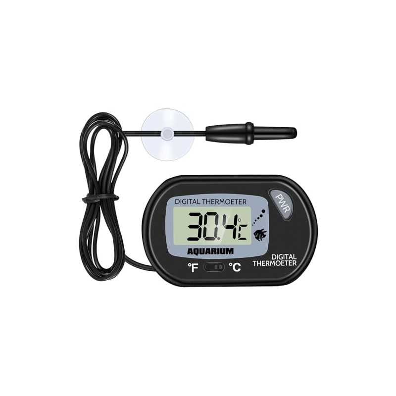 Zacro Termómetro digital LCD para acuario, tanque de peces, temperatura
