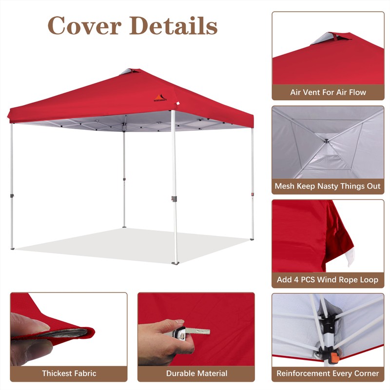 SCOCANOPY Replacement Top with Air Vent for 12x12 Canopy Frame,