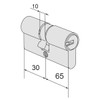 CISA 0A3S1 European Astral S Cylinder, Nickel-Plated Brass