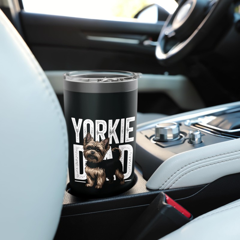Yorkie Dad Funny Yorkshire Terrier Dog Owner Father's Day Stainless