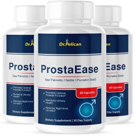 Pelican Vitamins ProstaEase- Prostate Support- 3 Bottles- 180 Capsules