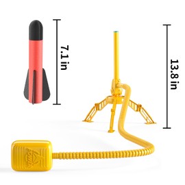 TEMI TEMI Rocket Launcher for Kids, 12 Foam Rockets and Launcher Pad, Launch up to 100+ft, Kids Outdoor Toys, Birthday Gift Toys for Kids Boys Girls Age 3 4 5 6 + Years Old