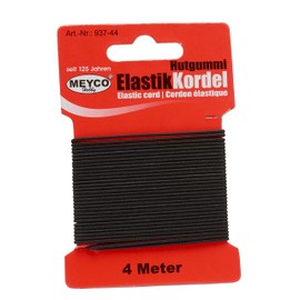 Black Rubber Cord, 1 mm / 4 m