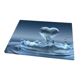 B TREE Wall Art Prints Love Heart Water Droplets Canvas Picture for Bedroom Bathroom Kitchen Office Home Decor 12"X16"