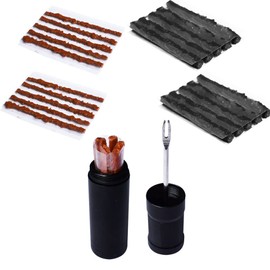 Lotatheta Bike Tubeless Tire Tyre Repair Kit Plugger Plugs Tool Repair Tires Fix Flat Puncture MTB and Road Mountain Bicycle +25 Strips (10 x1.5 mm + 5 x 2.5 mm + 10 x 3.5 mm)