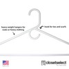 Heavy Duty Plastic Hangers, Made in USA, White Heavy Weight