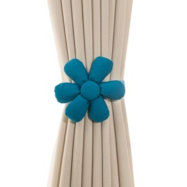 champracer 1 Pair of Children's Room Curtain Clips, Tiebacks Curtain Rope, Curtain Tiebacks Holders, Buckles, Flower Curtain Tape, Curtain Tiebacks, Curtain Decoration, Pack of 2 (Dark Blue)