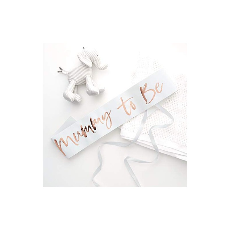 Ginger Ray White and Rose Gold Foiled Mummy To Be