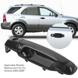 OUKENS Exterior Door Handle, Black Plastic Outer Exterior Kia Sorento Door Handles Replacement 82650-3E000 For 2003-2009 Kia Sorento Right Front