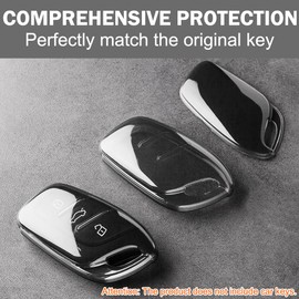 XMSCN TPU Key Fob Cover for MG ZS GT GS 350 360 750 W5 MG3 MG5 MG6 MG7 for Roewe RX3 RX8 ERX5 RX5 I6 I5, Accessories with Keychains, Smart Key Protector, 3 Buttons Car TPU Case