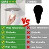 SiJiMingyue Rechargeable Battery Operated Light Bulbs for Non-Hardwired Fixtures with